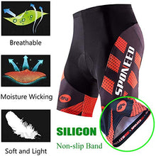 Load image into Gallery viewer, sponeed Bicycle Shorts for Men Gel Padded Underwear Cycle Pants Triathlon Tights Asian XL US L Red