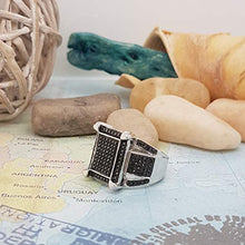 Load image into Gallery viewer, Dazzlingrock Collection 0.50 Carat (ctw) Sterling Silver Round Black Diamond Mens Ladies Unisex Cocktail Ring 1/2 CT, Size 6
