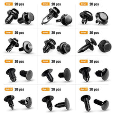 Load image into Gallery viewer, GOOACC 240PCS Bumper Retainer Clips Car Plastic Rivets Fasteners Push Retainer Kit Most Popular Sizes Auto Push Pin Rivets Set -Door Trim Panel Fender Clips for GM Ford Toyota Honda Chrysler