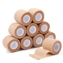 Load image into Gallery viewer, 10 Pack Self Adherent Bandage Wrap, 2” x 5 Yards, Medical Tape, Self-Adherent Wrap, Athletic Elastic Cohesive Bandage, First Aid Tape, Sports Tape for Stretch Athletic, Ankle Sprains & Swelling