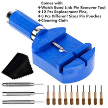 Load image into Gallery viewer, Watch Link Removal Tool Kit, Cridoz Watch Band Tool Chain Link Pin Remover with 12pcs Replacement Pins and 3pcs Pin Punches for Watch Bracelet Sizing, Watch Strap Adjustment and Watch Repair