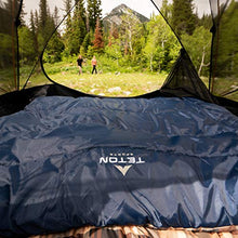 Load image into Gallery viewer, TETON Sports Mammoth +20F Queen-Size Double Sleeping Bag; Warm and Comfortable for Family Camping , Blue Taffeta, 94" x 62"