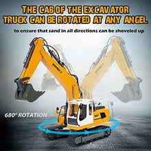 Load image into Gallery viewer, DOUBLE E Remote Control Truck RC Excavator Toy 17 Channel 3 in 1 Claw Drill Metal Shovel Real Hydraulic Electric RC Construction Vehicle with Working Lights