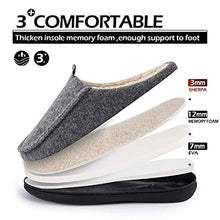 Load image into Gallery viewer, COASIS Men's Comfort Memory Foam Slippers House Shoes Warm Plush Lining for Indoor/Outdoor