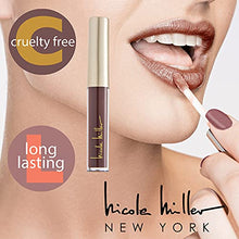 Load image into Gallery viewer, Nicole Miller 10 Pc Lip Gloss Collection, 5 Shimmer Lip Glosses and 5 Matte Lip Glosses for Women and Girls, Long Lasting Color Lip Gloss Set (Reds, Purples, Browns and Orange)