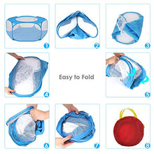 Load image into Gallery viewer, Ruiqas Pet Playpen Pet Cage Tent,Portable Small Animal Fence Cage Tent with Zippered Cover.(Blue120cm)