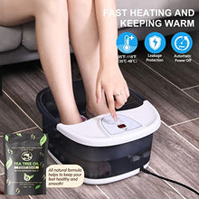 Load image into Gallery viewer, ECARBME Foot Spa Bath Massager with Heat Bubbles and Vibration Massage and Jets, 16OZ Tea Tree Oil Foot Soak Epsom Salt, Pedicure Foot spa with Infrared Light, 22 Rollers & Adjustable Temp