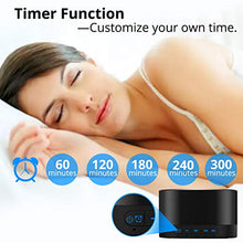 Load image into Gallery viewer, Magicteam Sound Machines White Noise Machine with 20 Non Looping Natural Soothing Sounds and Memory Function 32 Levels of Volume Powered by AC or USB and Sleep Sound Timer Therapy for Baby Kids Adults