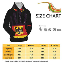 Load image into Gallery viewer, colors german flag Print Hoodies Kids 3D Print Sweatshirts Long Sleeve Pullover Hoodies with Pocket for Teen Boys and Girls Black