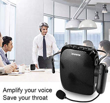 Load image into Gallery viewer, ZOWEETEK Voice Amplifier with UHF Wireless Microphone Headset, 10W 1800mAh Portable Rechargeable PA system Speaker for Multiple Locations such as Classroom, Meetings, Promotions and Outdoors