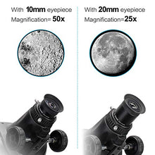 Load image into Gallery viewer, Telescope 114AZ Professional Reflector Telescope - Telescope for Beginners - Fully-Coated Glass Optics - Comes with Cellphone Adapter(1.5X Barlow Lens in it) & 1.25 Inch 13% T Moon Filter