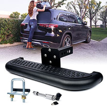 Load image into Gallery viewer, Xprite Large Size Trailer Tow Hitch Steps with Hitch Locks & Tightener, 2 Inch Towing Receiver Plug Universal Fits Pickup Truck SUV Vans, Heavy Duty Rear Bumper Guard Protector