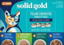 Load image into Gallery viewer, Solid Gold Indigo Moon - Dry Cat Food with Digestive Probiotics for Cats - with Vitamins & High Protein with Real Pollock - 6lb - Wet Cat Food Pate & Shreds in Gravy Recipes - 12 Pack