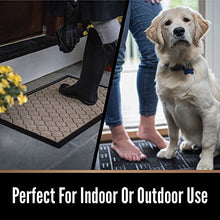 Load image into Gallery viewer, Gorilla Grip Original Durable Natural Rubber Door Mat, 29x17 Heavy Duty Pet and Dog Doormat, Indoor Outdoor, Waterproof Easy Clean, Low-Profile Mats for Entry Garage, High Traffic Areas, Stone Paws