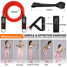Load image into Gallery viewer, RENRANRING Resistance Bands Set, Exercise Bands with Stackable Workout Bands, Door Anchor Attachment, Handles, Legs Ankle Straps, Carry Bag for Fitness