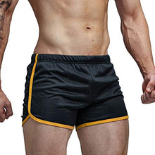Load image into Gallery viewer, AIMPACT Mens Bodybuilding Shorts 3 inch Workout Gym Booty Shorts Sexy for Men Sleepwear(BlackGrey L)