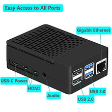 Load image into Gallery viewer, Raspberry Pi 4 Case, iUniker Raspberry Pi 4 Fan ABS Case with Cooling Fan, Raspberry Pi 4 Heatsink, Simple Removable Top Cover for Pi 4 Model B/ 4B