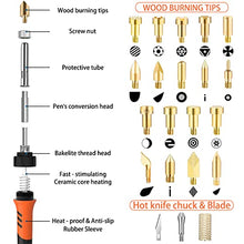 Load image into Gallery viewer, Wood Burning Kit,72 pcs Wood Burning Tool with Adjustable Temperature 200~450°C, Wood Burner Tools Set with Pyrography Pen for Embossing Carving DIY Adults Crafts Beginners