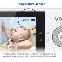 Load image into Gallery viewer, VTech VM819 Video Baby Monitor with 19Hour Battery Life 1000ft Long Range Auto Night Vision 2.8β Screen 2Way Audio Talk Temperature Sensor Power Saving Mode and Lullabies, White