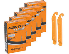 Load image into Gallery viewer, Continental Bicycle Tubes Race 28 700x20-25 S42 Presta Valve 42mm Bike Tube Super Value Bundle (Pack of 5 Conti tubes & 2 Conti tire lever)