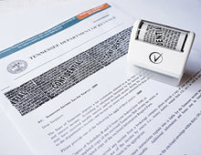 Load image into Gallery viewer, Identity Theft Protection Roller Stamps Wide Kit, Including 6-Pack Refills - Confidential Roller Stamp, Anti Theft, Privacy & Security Stamp, Designed for ID Blackout Security - Classy White