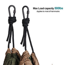 Load image into Gallery viewer, BEWISHOME 4 Pack Carabiner Solid Metal D Clips Black Carabiner with Heavy Duty 500LBS Screw Gate Multifunctional Hammock Locking for Outdoor Traveling Backpacking Black HDK02H