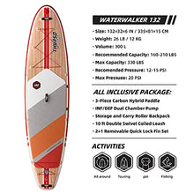 Load image into Gallery viewer, THURSO SURF Inflatable Stand Up Paddle Board All-Around SUP Waterwalker 132 11'×32''×6'' Deluxe Package | Carbon Shaft Paddle | Roller Backpack | Dual Chamber Pump | Coiled Leash (Crimson)