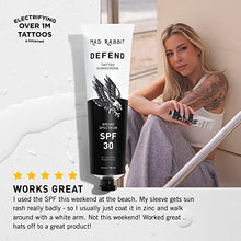Load image into Gallery viewer, Mad Rabbit Defend Tattoo Sunscreen - SPF 30 100mL Tube - Natural Sunscreen For Tattoos - Tattoo Fade Protection Under The Sun and Moisturizer with Natural Ingredients