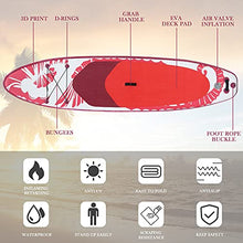 Load image into Gallery viewer, YWH Pink SUP Inflatable Paddle Board - 10.6' Lightweight Stand Up Paddleboard for Youth Adult Beginner Kids Paddleboards with Accessories Backpack, Non-Slip Deck & Hippocampus Pattern,Red