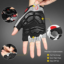 Load image into Gallery viewer, INBIKE 5mm Gel Pad Half Finger Bike Bicycle Cycling Gloves Red XX-Large