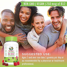 Load image into Gallery viewer, Vitamin D3 + Vitamin B12 | Sugar Free | 2 Month Supply | Vitamin D & B12 Vitamin Gummy Supplements for Adults & Kids | Supports Bone Health | Energy Boost | Vegan | Non-GMO | Gluten Free | 60 Servings