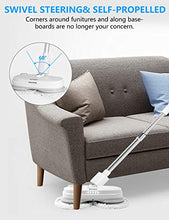 Load image into Gallery viewer, Electric Mop, Cordless Electric Spin Mop, Hardwood Floor Cleaner with Built-in 300ml Water Tank, Polisher with Led Headlight and Sprayer, Scrubber for Hard Floor & Tile, Powerful Cleaner and Waxing