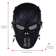 Load image into Gallery viewer, Tactical Mask Skull Full Face with Metal Mesh Eye Protection-Airsoft/BB Gun/CS Game-Zombie Masks Heads Scary for Cosplay Party Halloween Tricky Man&Women