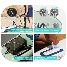 Load image into Gallery viewer, FunWater SUP Inflatable Stand Up Paddle Board Ultra-Light Inflatable Paddleboard with ISUP Accessories,Fins,Adjustable Paddle, Pump,Backpack, Leash, Waterproof Phone Bag,Kayak Seat