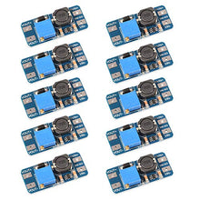 Load image into Gallery viewer, Dorhea MT3608 DC-DC Step Up Boost Power Converter 2A Module Adjustable Step Up Voltage Regulator Board Voltage 2-24V to 5V-28V Output Voltage Mico USB Compatible with Ardu ino (Pack of 10)