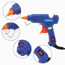 Load image into Gallery viewer, Hot Glue Gun,ccbetter upgraded version Mini Hot Melt Glue Gun with 30pcs Glue Sticks with glue gun removable Anti-hot cover for DIY Small Craft Projects and Home Quick Repairs Blue