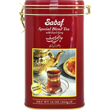 Load image into Gallery viewer, Sadaf Earl Grey Tea Loose Leaf Tin 16 oz - Special Blend Earl Grey Black Tea - Product harvested in Sri Lanka