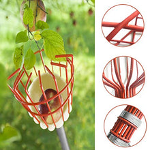 Load image into Gallery viewer, COCONUT Fruit Picker Tool, Fruit Picker with Basket and Pole Easy to Assemble & Use Fruits Catcher Tree Picker for Getting Fruits(5ft)