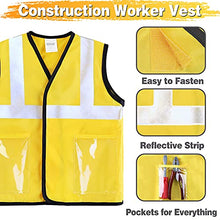 Load image into Gallery viewer, iPlay, iLearn Construction Worker Costume for Boys, Toddler Dress Up Clothes, Kid Builder Career Outfit W/ Tool Belt Vest Hat, Pretend Role Play Toy Set, Halloween Birthday Gift 3 4 5 6 Year Old Child