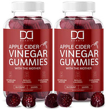 Load image into Gallery viewer, Apple Cider Vinegar Gummies with The Mother for Immune System Vitamin B12, B9, Pomegranate - Gummy Alternative to Apple Cider Vinegar Capsules, Pills, ACV Tablets - 120 Gummy Bears (2 Pack)
