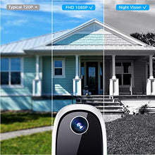 Load image into Gallery viewer, 【32GB Include】 Wireless Outdoor Security Camera, MECO 1080P Rechargeable Battery WiFi Camera, Indoor/Outdoor Surveillance Home Camera with Motion Detection, Night Vision, 2-Way Audio, Waterproof