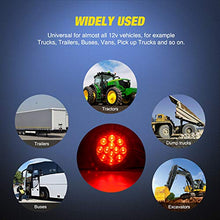 Load image into Gallery viewer, Nilight - TL-18 2PCS 4" Round Red LED Trailer Tail Lights w/Surface Mount Grommet Plugs IP67 Stop Brake Turn Tail Lights for Truck Trailer RV Jeep, 2 Years Warranty