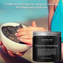 Load image into Gallery viewer, MAJESTIC PURE Dead Sea Mud Mask - Natural Face and Skin Care for Women and Men - Best Black Facial Cleansing Clay for Blackhead, Whitehead, Acne and Pores - 8.8 fl. Oz