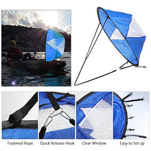 Load image into Gallery viewer, VGEBY 42Inch Wind Sail, Foldable Popup Board Paddle Downwind Sail Kit for Kayaks, Canoes, Inflatable Boats, Paddle Board