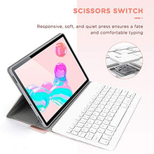 Load image into Gallery viewer, Bluetooth Backlit Keyboard Case for Samsung Galaxy Tab S6 10.5, Detachable Wireless Keyboard US Layout with Leather Cover for Samsung Galaxy Tab S6 T860 / T865 10.5, Rose Gold