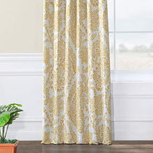 Load image into Gallery viewer, HPD Half Price Drapes Printed Room Darkening Curtain 50 X 84 (1 Panel), BOCH-KC16072C-84, Tea Time Yellow Gold