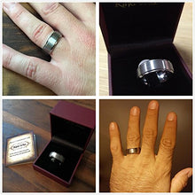 Load image into Gallery viewer, King Will Basic Men's Tungsten Carbide Ring 8mm Polished Beveled Edge Matte Brushed Finish Center Wedding Band(10.5)