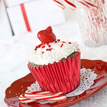Load image into Gallery viewer, 400 Pieces Mini Cupcake Cup Liners, Foil Baking Cups, Foil Cupcake Liners for Baking Muffin and Cupcakes (Red)