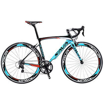 Load image into Gallery viewer, SAVADECK Carbon Road Bike, Warwinds3.0 700C Carbon Fiber Racing Bicycle with SORA 18 Speed Derailleur System and Double V Brake (Blue,48cm)