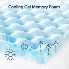 Load image into Gallery viewer, ZINUS 1.5 Inch Swirl Gel Cooling Memory Foam Mattress Topper / Cooling, Airflow Design / CertiPUR-US Certified, Twin